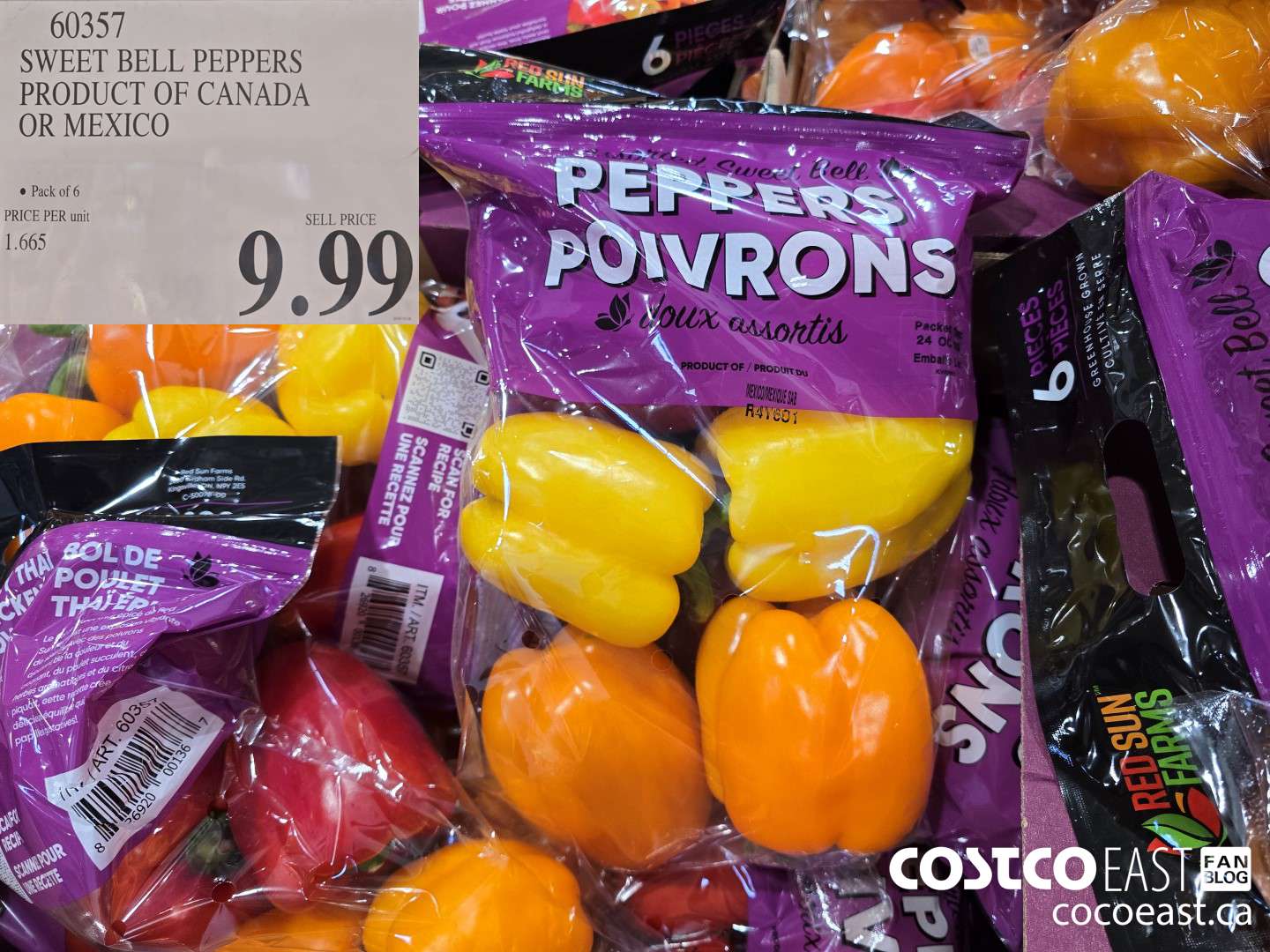 60357 SWEET BELL PEPPERS PRODUCT OF CANADA OR MEXICO $9.99
