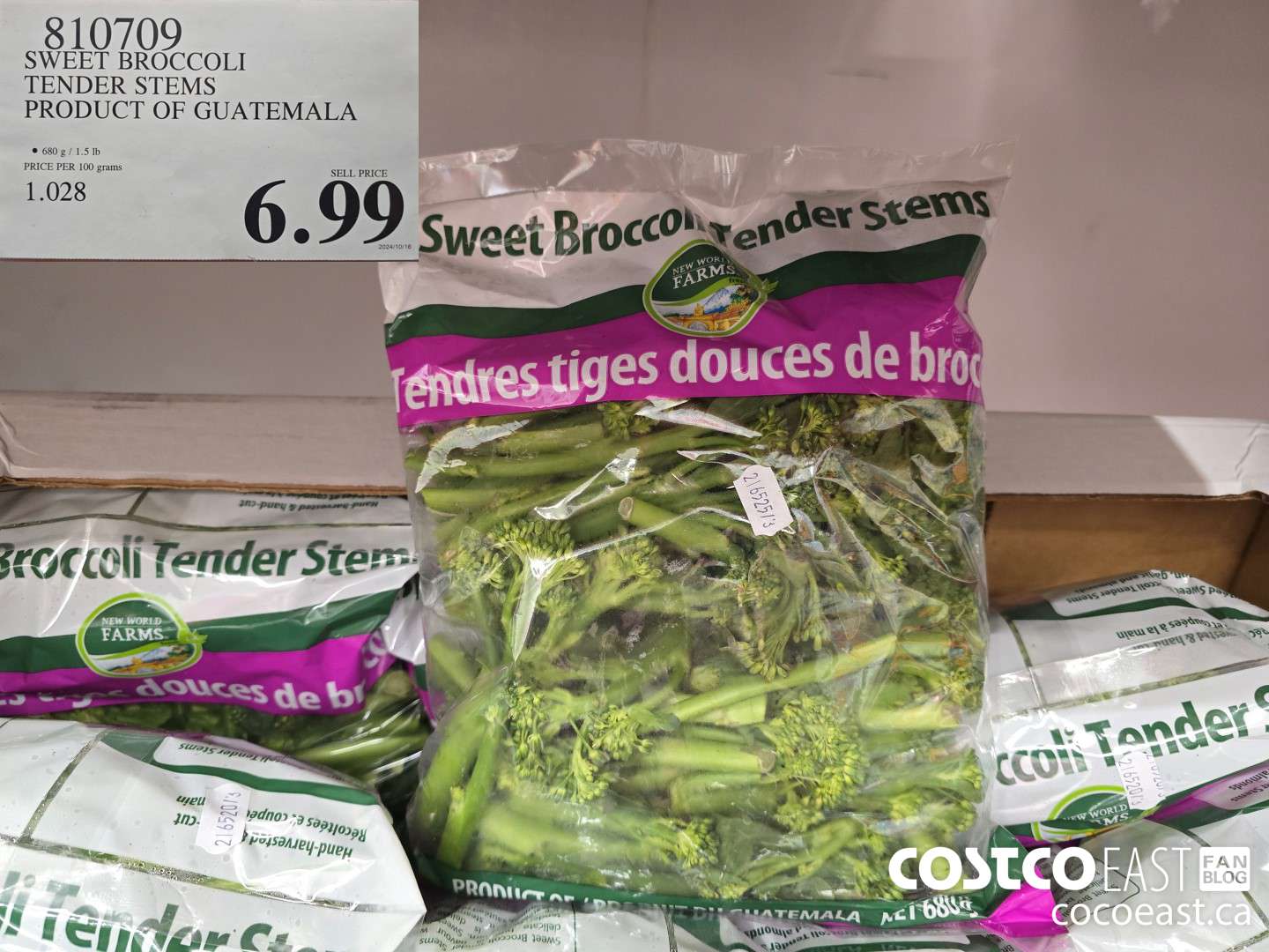 810709 SWEET BROCCOLI TENDER STEMS PRODUCT OF GUATEMALA $6.99