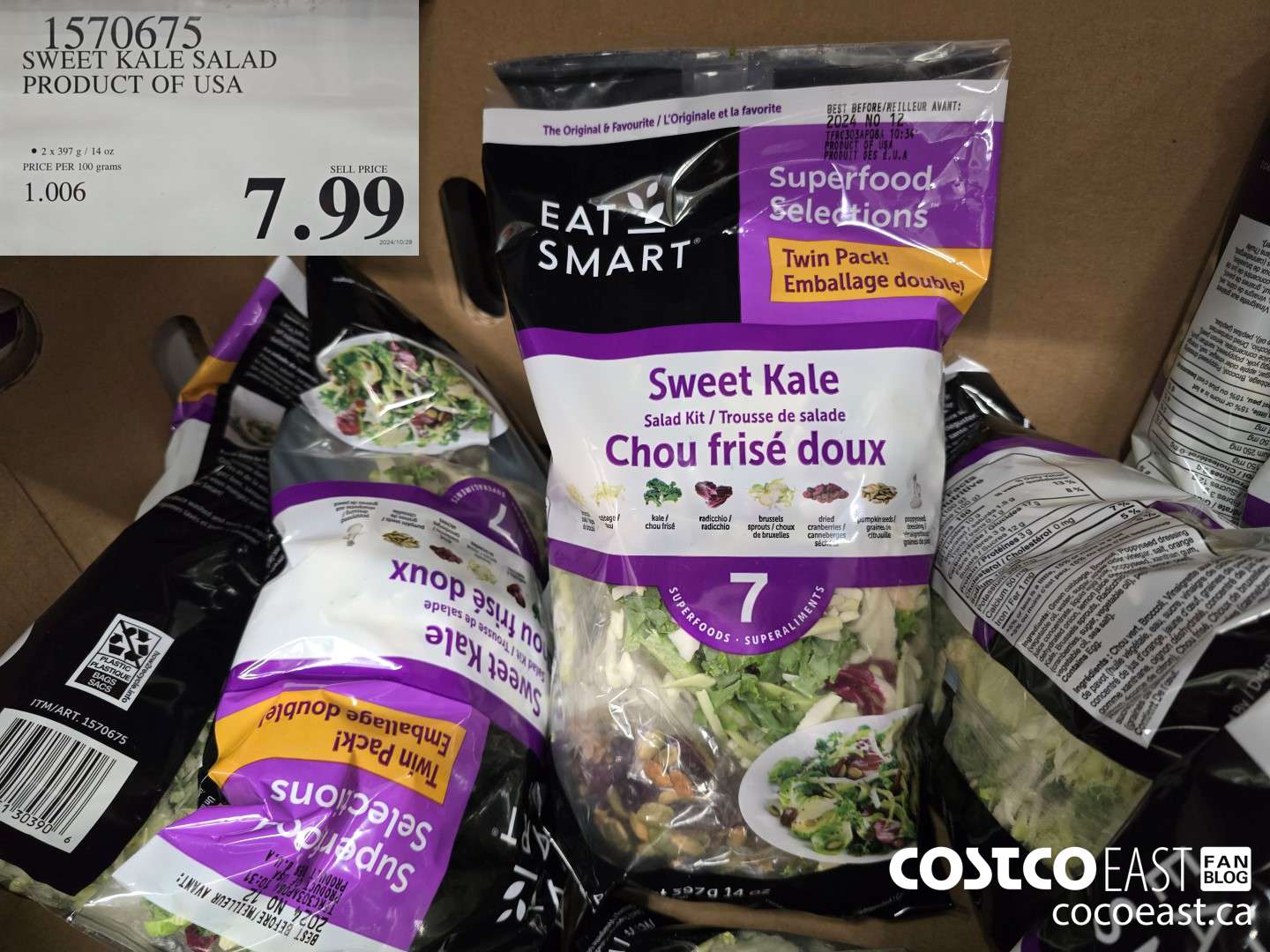 1570675 SWEET KALE SALAD 2 PACK PRODUCT OF USA $7.99