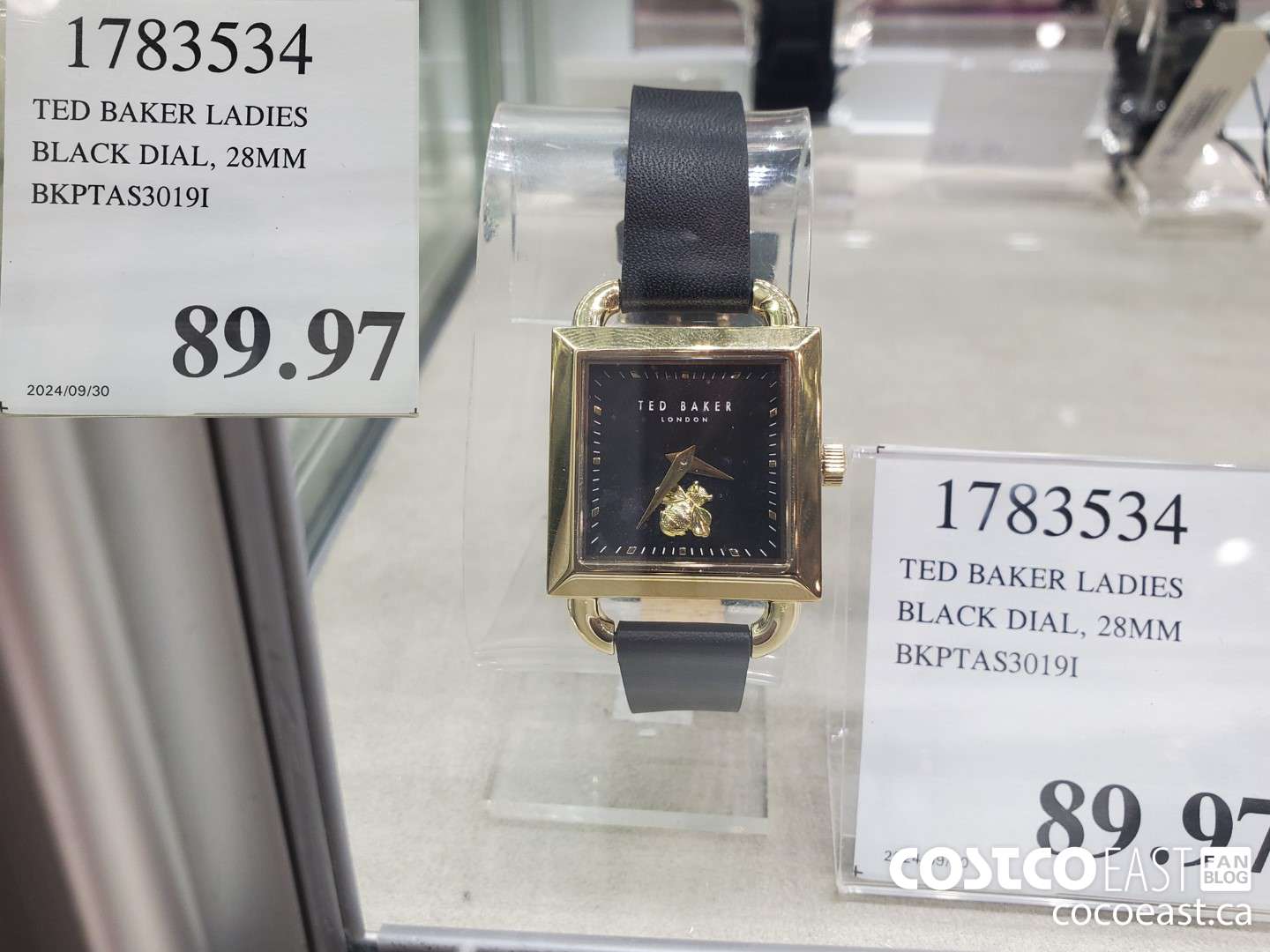 1783534 TED BAKER LADIES BLACK DIAL 28MM BKPTAS3019I  $89.97