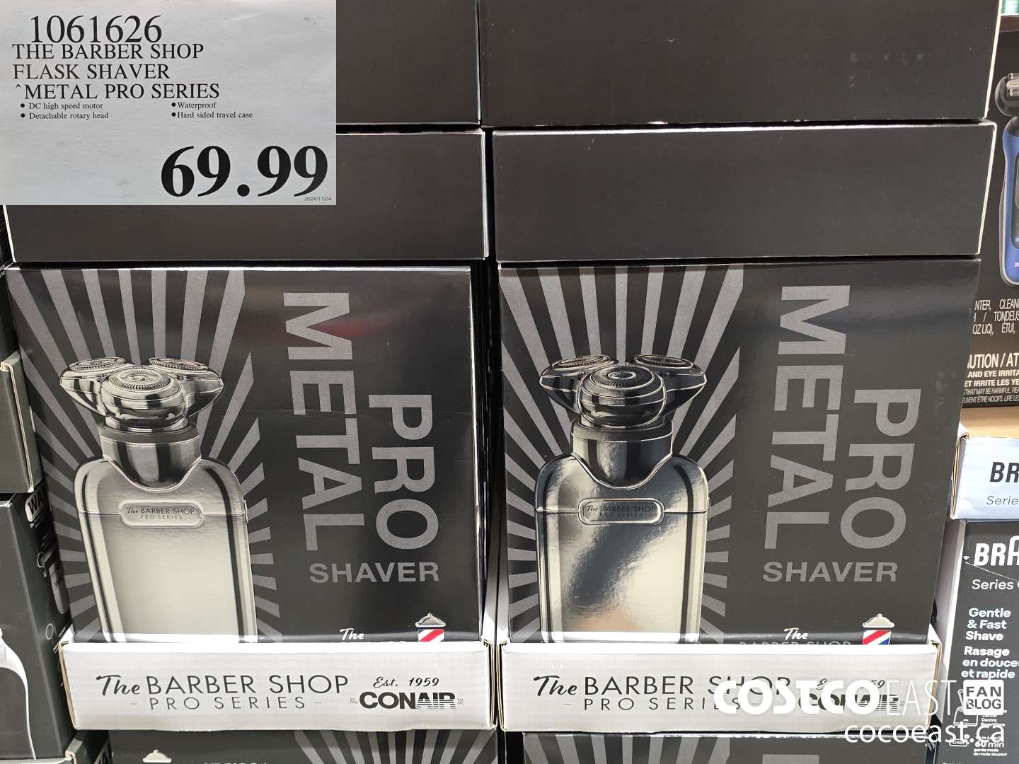 1061626 THE BARBER SHOP FLASK SHAVER METAL PRO SERIES $69.99