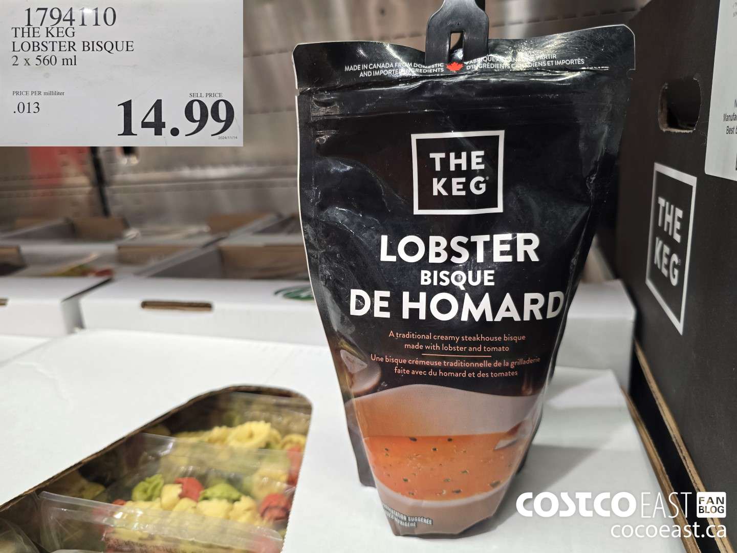 1794110 THE KEG LOBSTER BISQUE 2 X 560 ML $14.99