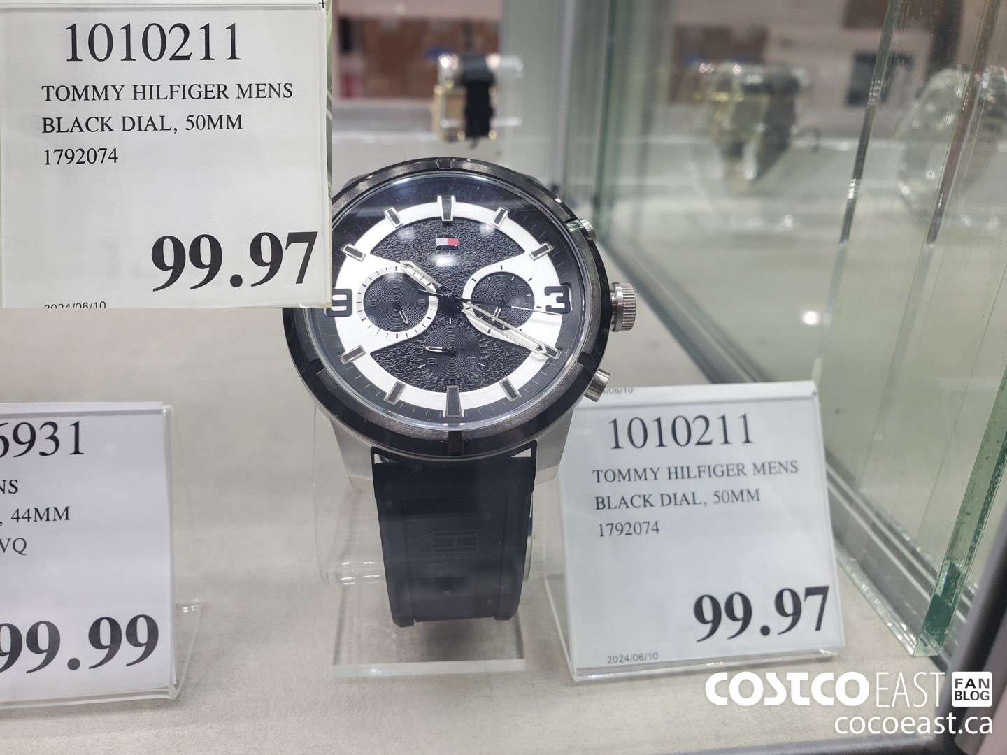 1010211 TOMMY HILFIGER MENS BLACK DIAL, 50MM 1792074 $99.97