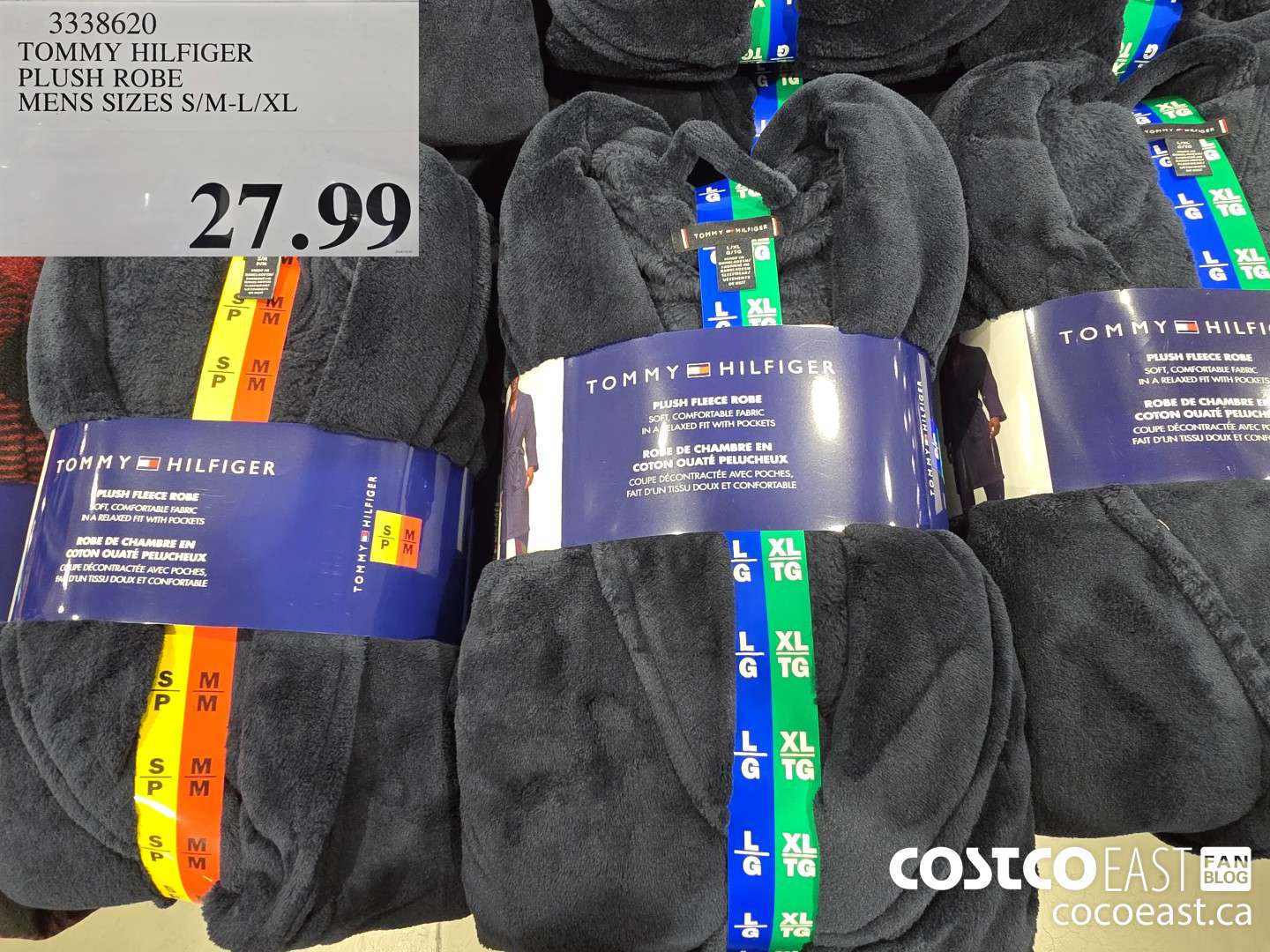 3338620 TOMMY HILFIGER PLUSH ROBE MENS SIZES S/M-L/XL $27.99