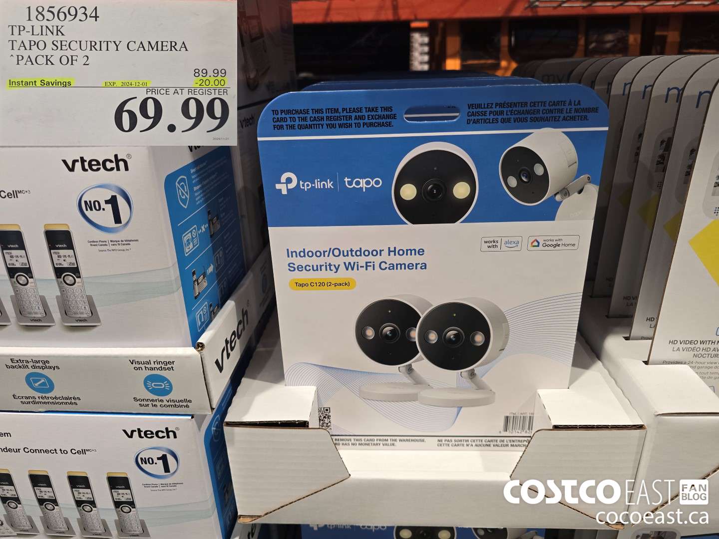 1856934 TP-LINK TAPO SECURITY CAMERA PACK OF 2 ($20.00 INSTANT SAVINGS EXPIRES ON 2024-12-01) $69.99