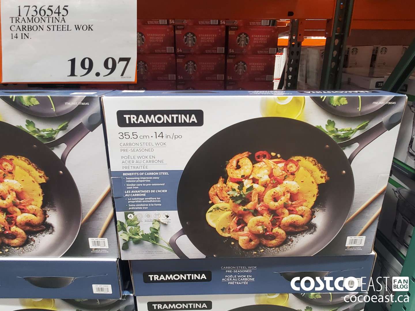 1736545 TRAMONTINA CARBON STEEL WOK 14 IN. $19.97