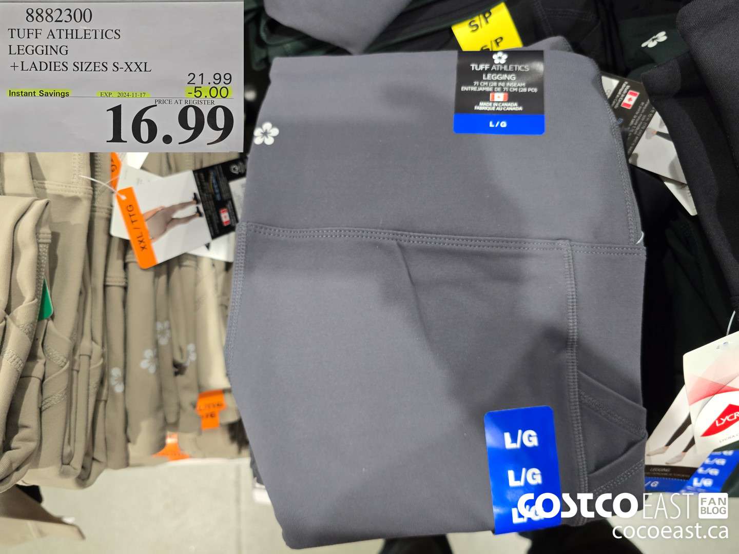 8882300 TUFF ATHLETICS LEGGING +LADIES SIZES S-XXL ($5.00 INSTANT SAVINGS EXPIRES ON 2024-11-17) $16.99