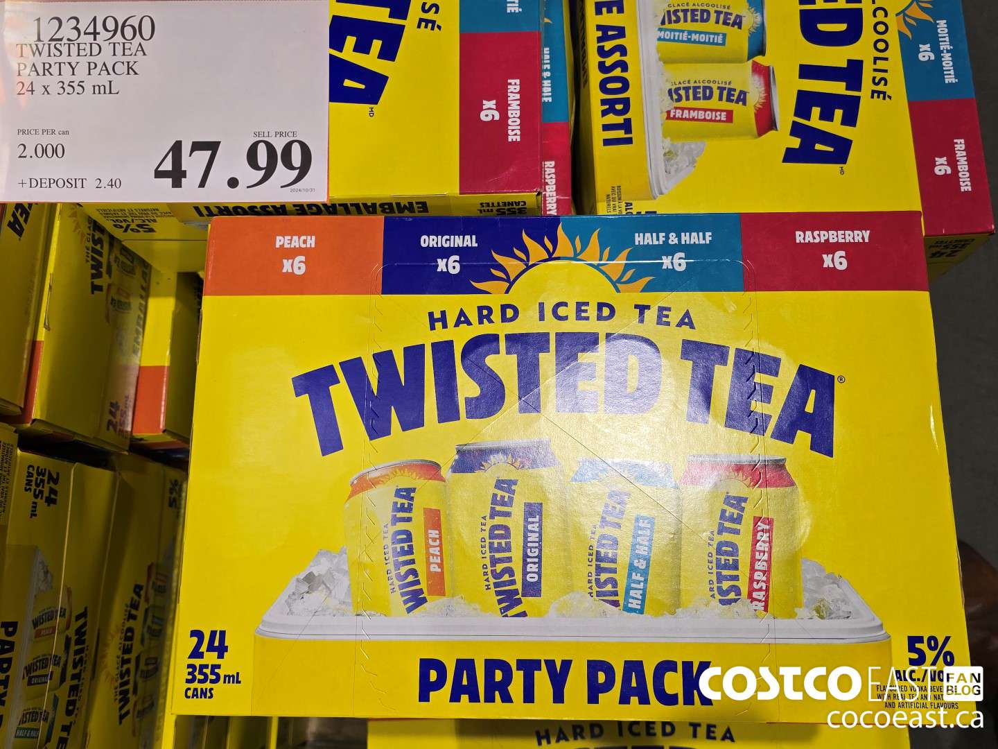 1234960 TWISTED TEA PARTY PACK 24 x 355 ML $47.99
