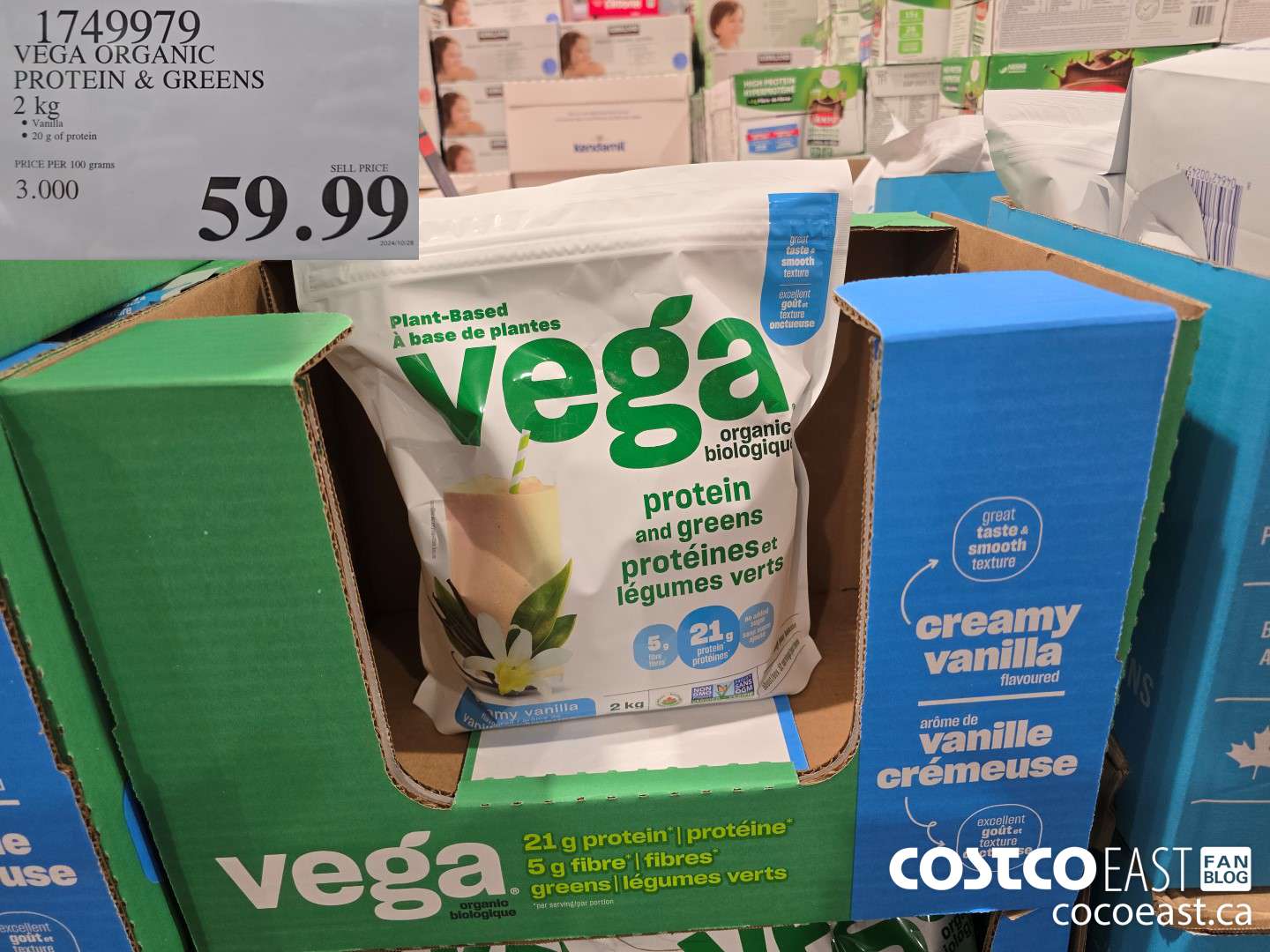1749979 VEGA ORGANIC PROTEIN & GREENS 2 KG $59.99