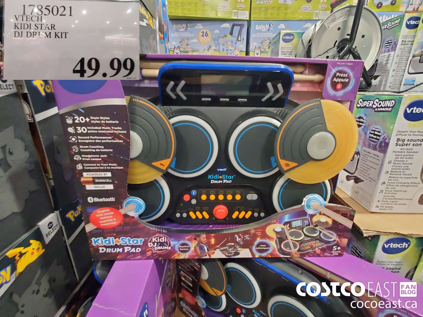 1785021 VTECH KIDI SUPERSTAR DJ DRUM KIT $49.99