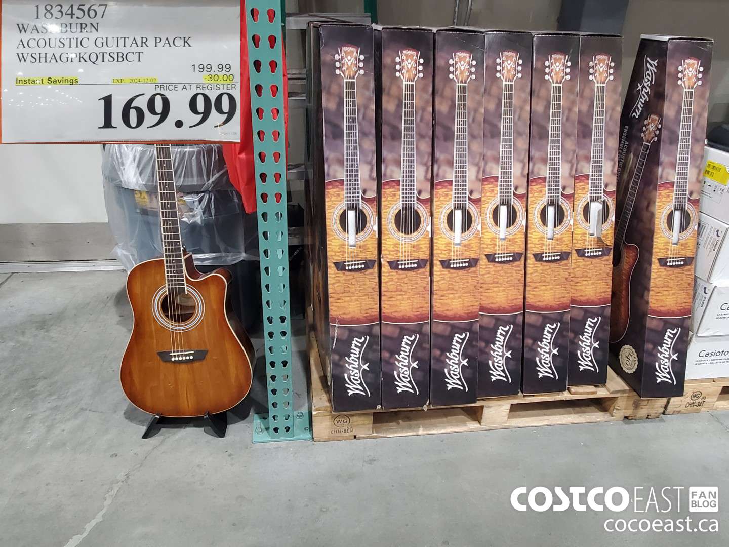 1834567 WASHBURN ACOUSTIC GUITAR PACK WSHAGPKQTSBCT ($30.00 INSTANT SAVINGS EXPIRES ON 2024-12-02) $169.99