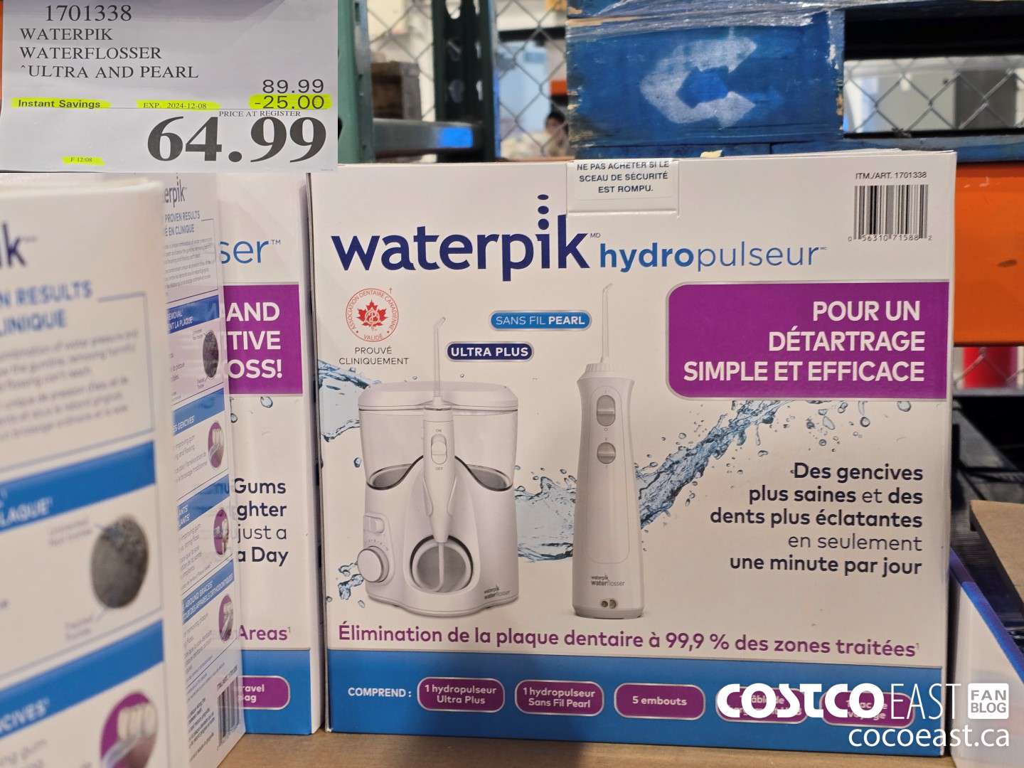 1701338 WATERPIK WATERFLOSSER ULTRA AND PEARL ($25.00 INSTANT SAVINGS EXPIRES ON 2024-12-08) $64.99