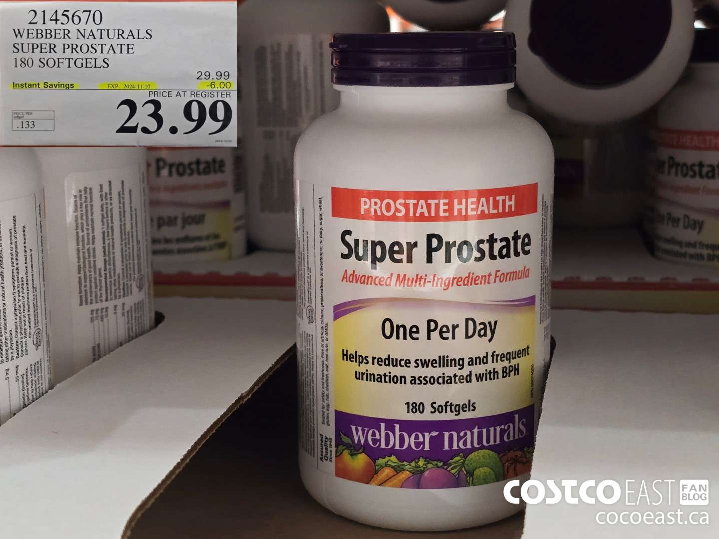 2145670 WEBBER NATURALS SUPER PROSTATE 180 SOFTGELS ($6.00 INSTANT SAVINGS EXPIRES ON 2024-11-10) $23.99
