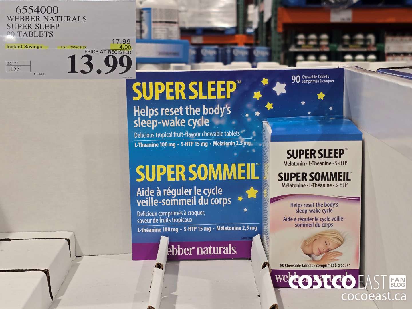 6554000 WEBBER NATURALS SUPER SLEEP 90 TABLETS ($4.00 INSTANT SAVINGS EXPIRES ON 2024-11-10) $13.99