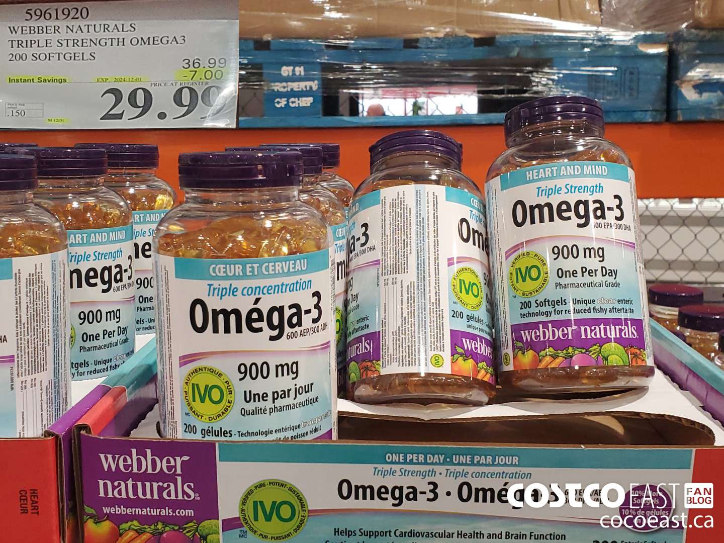 5961920 WEBBER NATURALS TRIPLE STRENGTH OMEGA3 200 SOFTGELS ($7.00 INSTANT SAVINGS EXPIRES ON 2024-12-01) $29.99