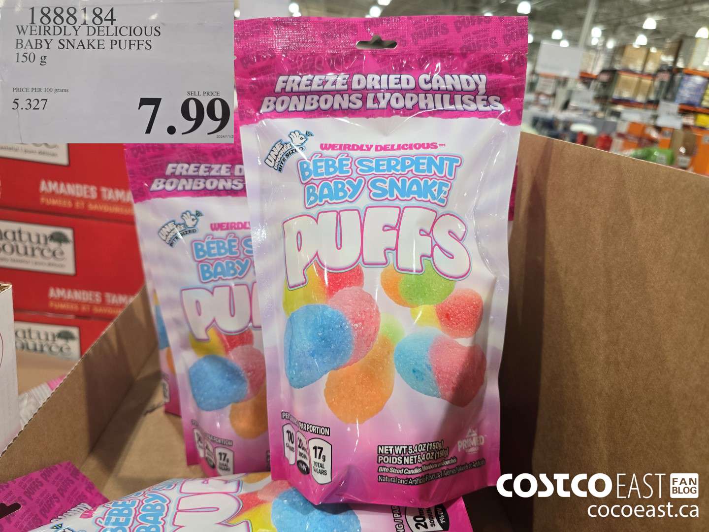 1888184 WEIRDLY DELICIOUS BABY SNAKE PUFFS 150 G $7.99