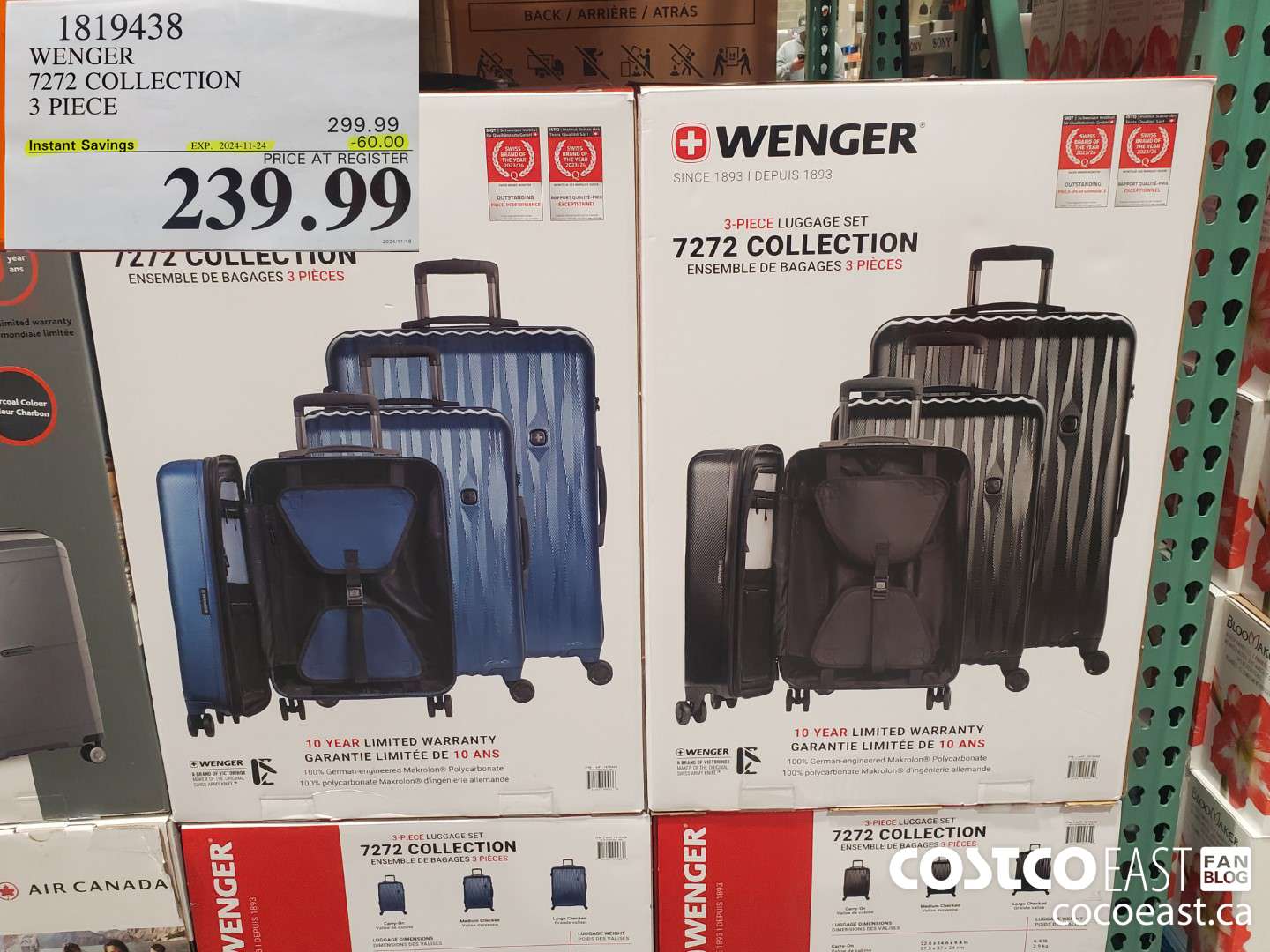 1819438 WENGER 7272 COLLECTION 3 PIECE  ($60.00 INSTANT SAVINGS EXPIRES ON 2024-11-24) $239.99
