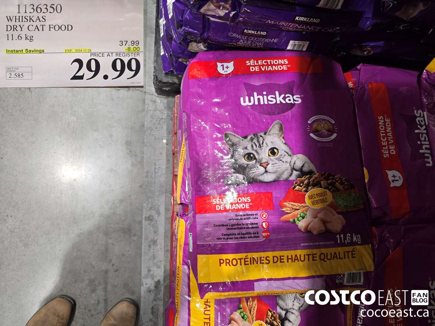 1136350 WHISKAS DRY CAT FOOD 11.6 kg ($8.00 INSTANT SAVINGS EXPIRES ON 2024-11-24) $29.99