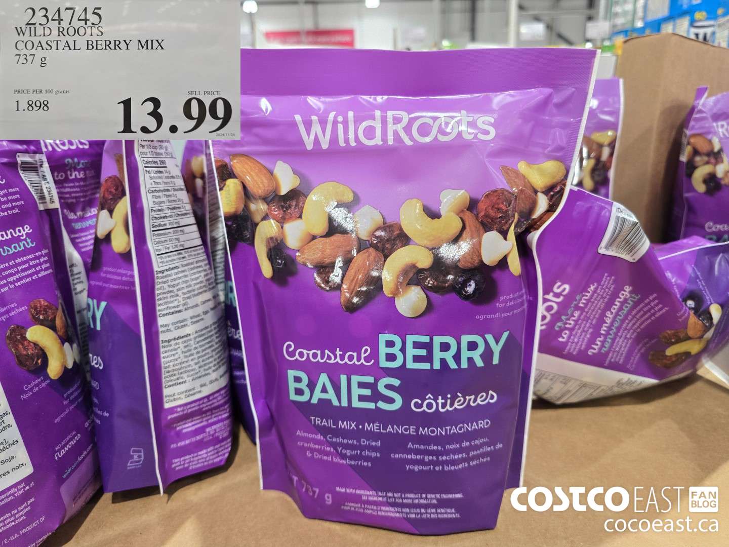 234745 WILD ROOTS COASTAL BERRY MIX 737 G $13.99