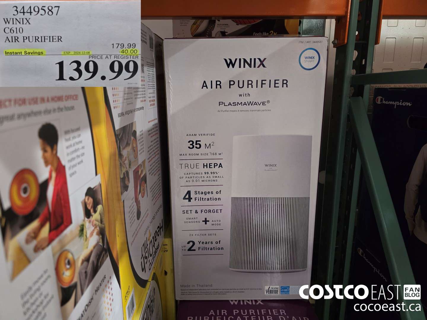 3449587 WINIX C610 AIR PURIFIER ($40.00 INSTANT SAVINGS EXPIRES ON 2024-12-08) $139.99