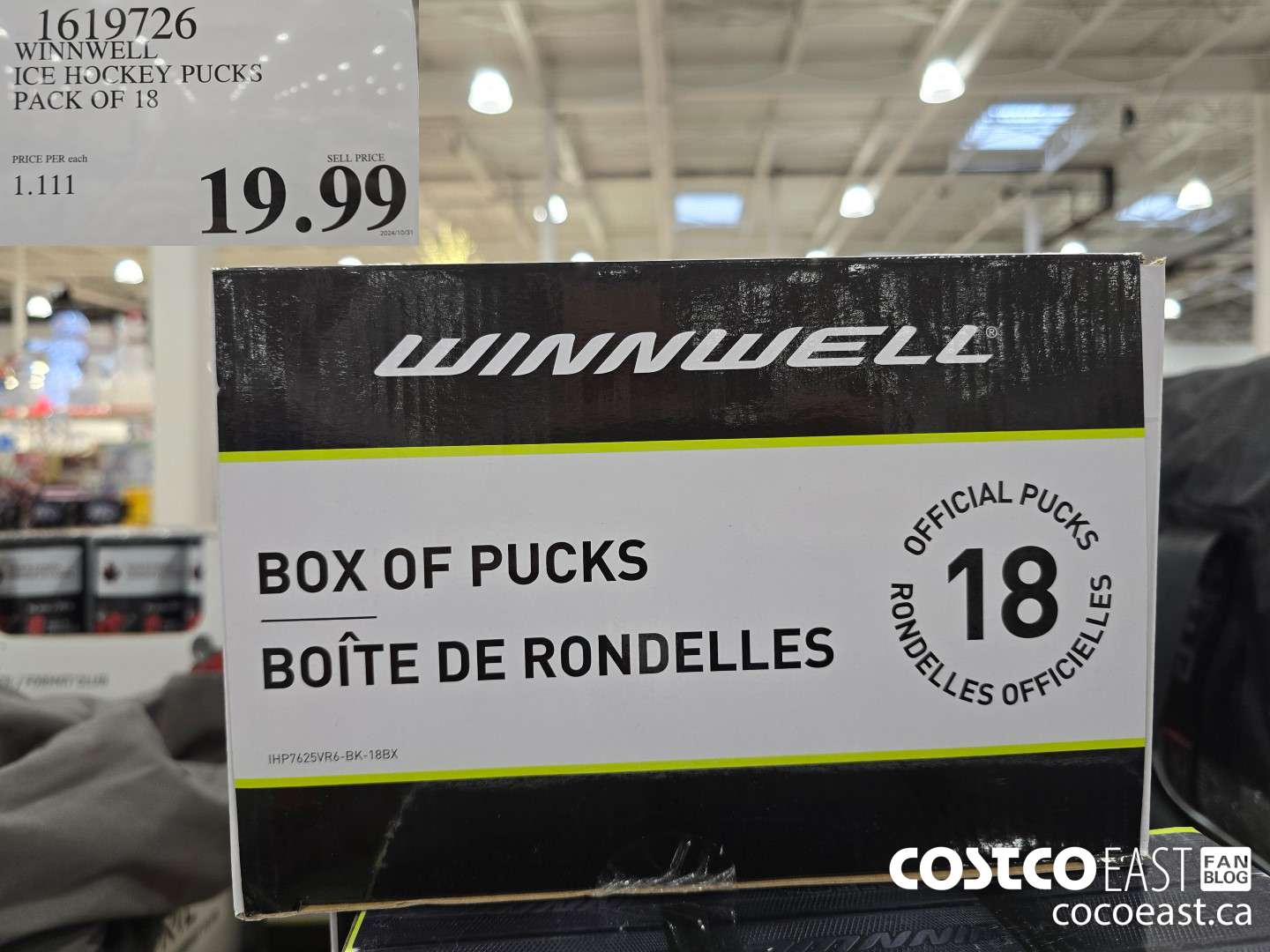 1619726 WINNWELL ICE HOCKEY PUCKS PACK OF 18 $19.99