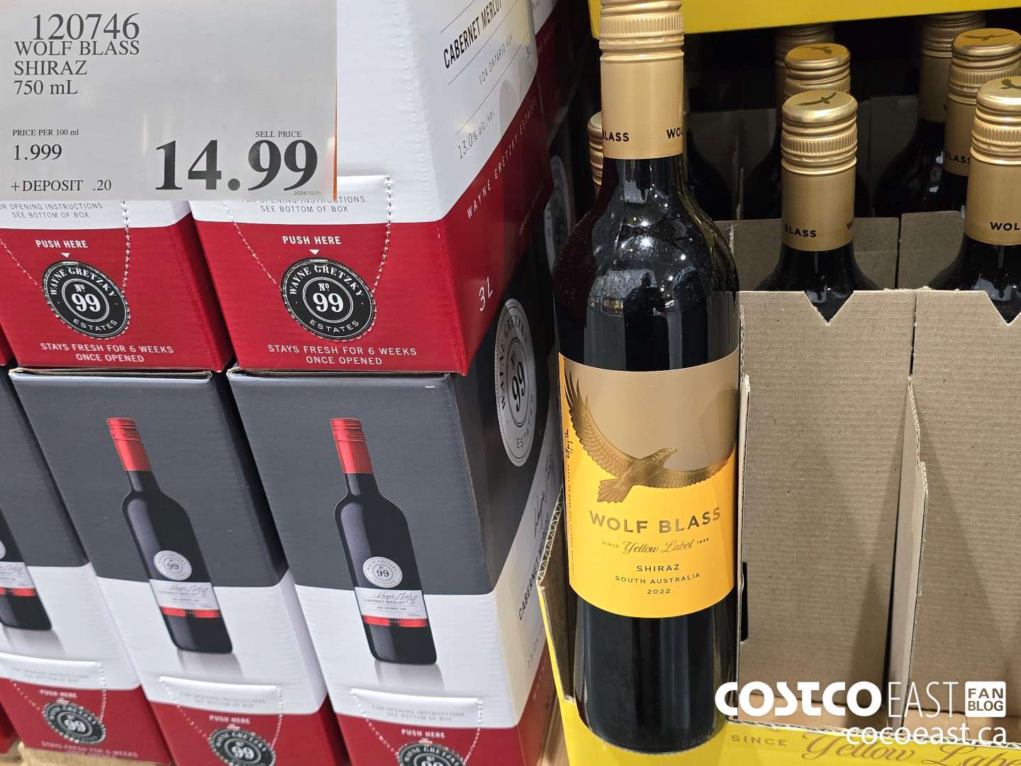 120746 WOLF BLASS SHIRAZ 750 ML $14.99