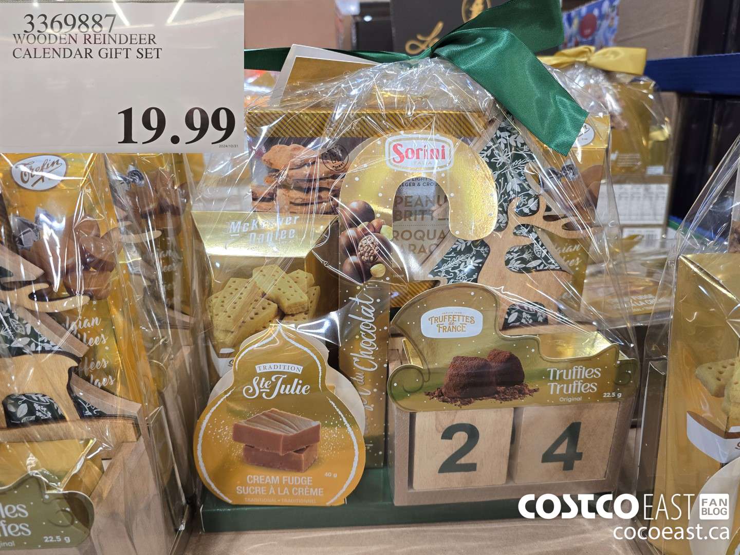 3369887 WOODEN REINDEER CALENDAR GIFT SET $19.99