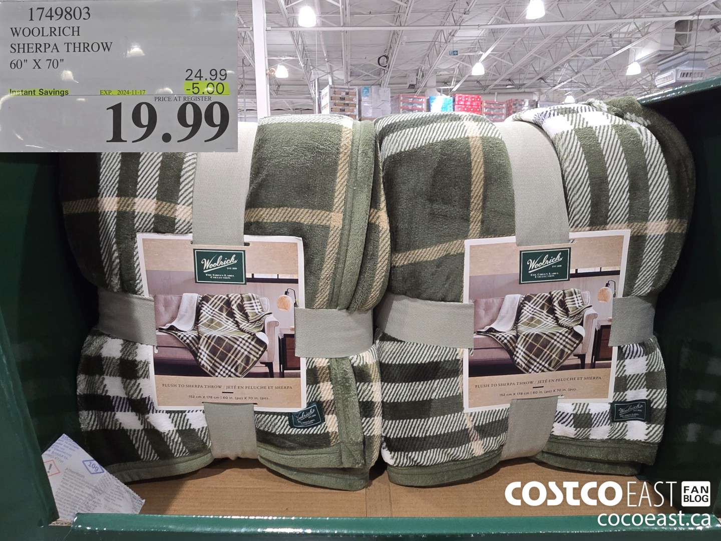 1749803 WOOLRICH SHERPA THROW 60