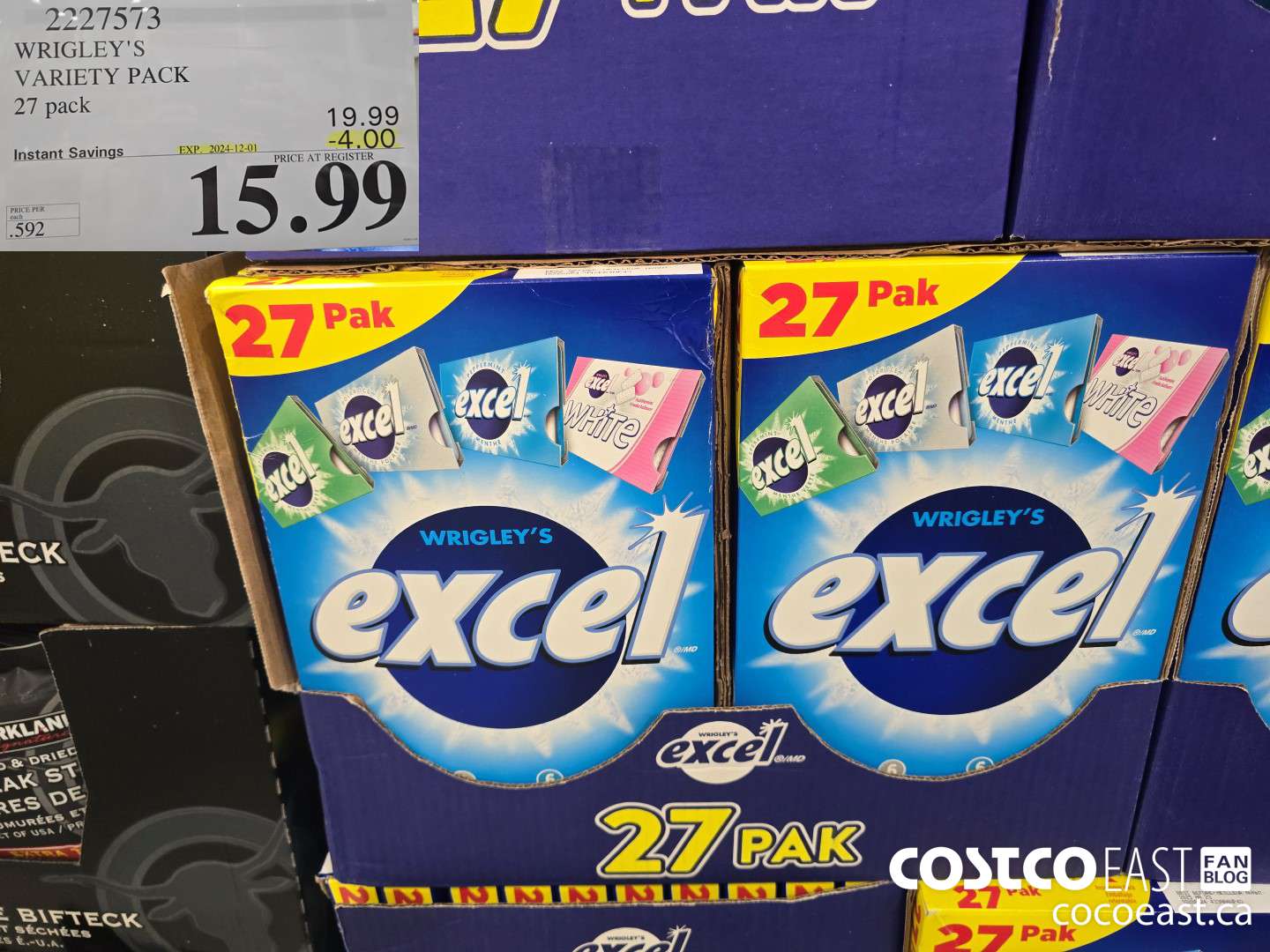 2227573 WRIGLEY'S VARIETY PACK 27 PACK ($4.00 INSTANT SAVINGS EXPIRES ON 2024-12-01) $15.99