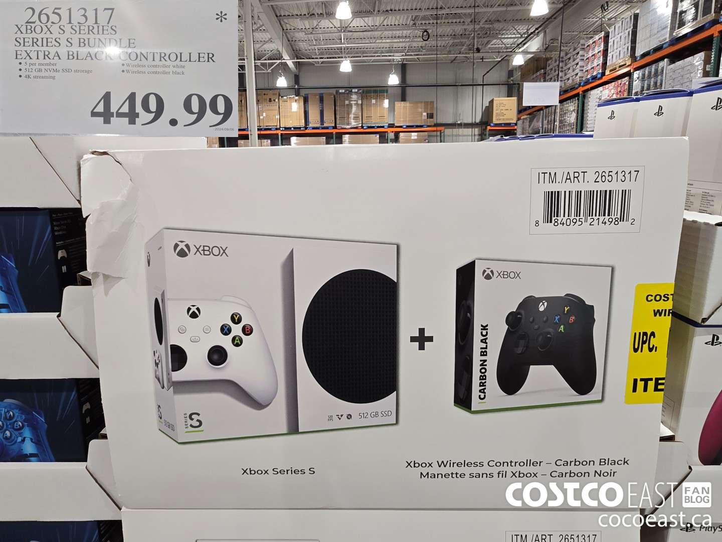 2651317 XBOX S SERIES SERIES S BUNDLE EXTRA BLACK CONTROLLER $449.99