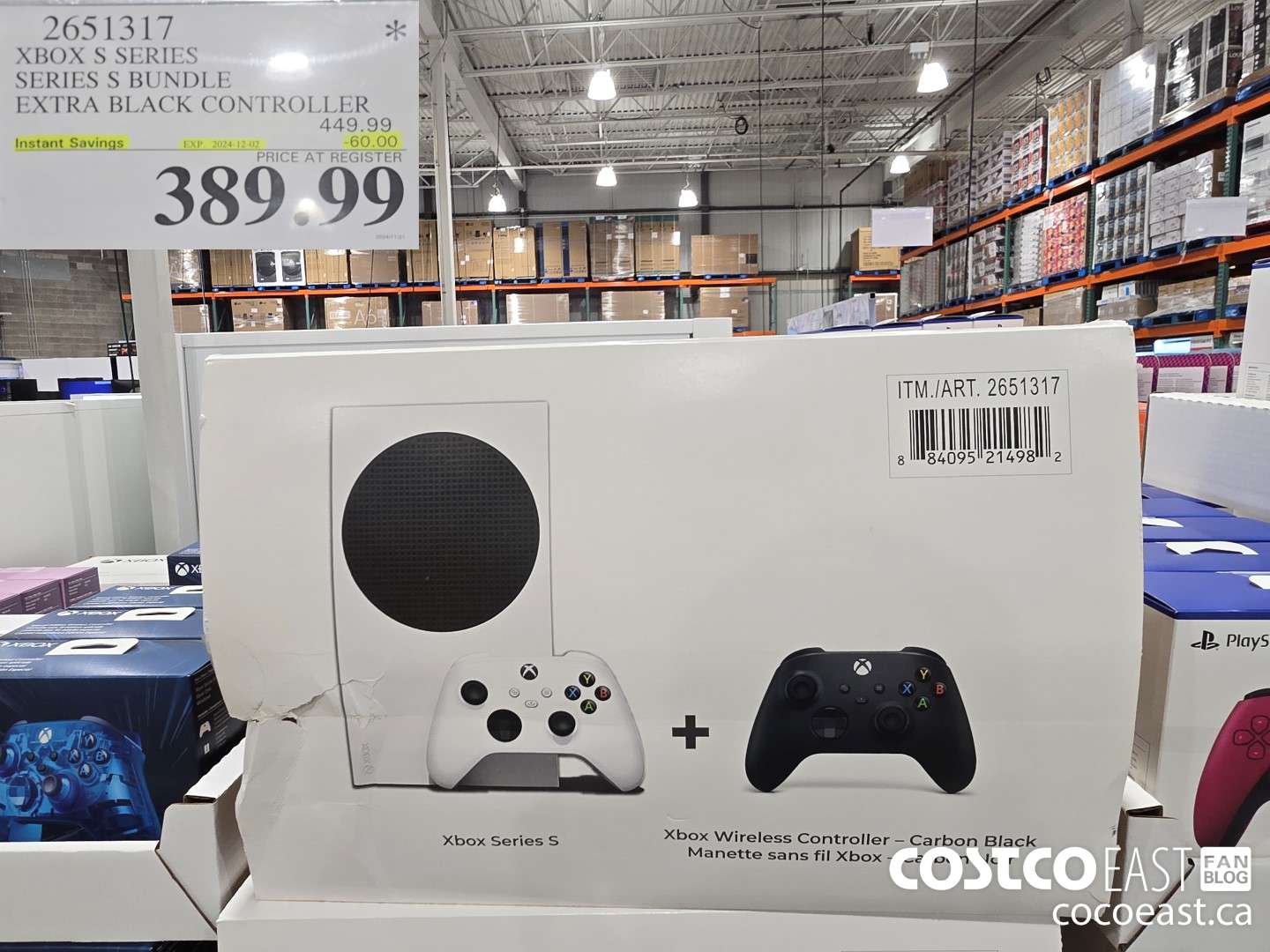 2651317 XBOX S SERIES SERIES S BUNDLE EXTRA BLACK CONTROLLER ($60.00 INSTANT SAVINGS EXPIRES ON 2024-12-02) $389.99