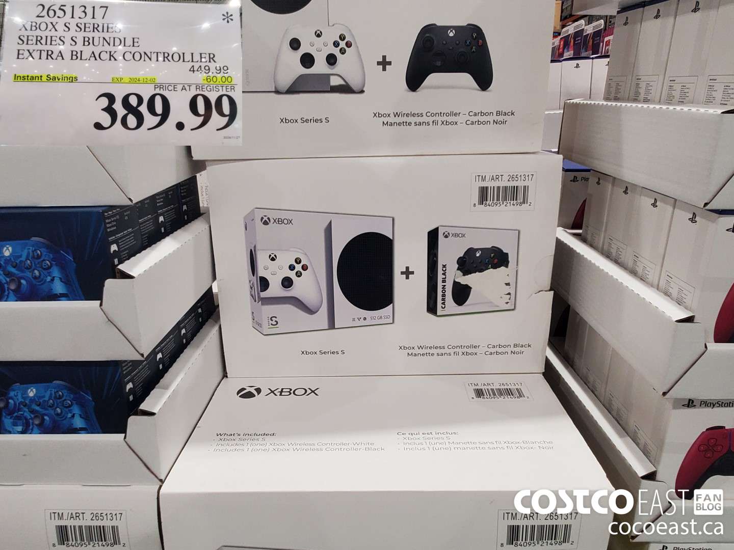 2651317 XBOX S SERIES SERIES S BUNDLE EXTRA BLACK CONTROLLER ($60.00 INSTANT SAVINGS EXPIRES ON 2024-12-02) $389.99