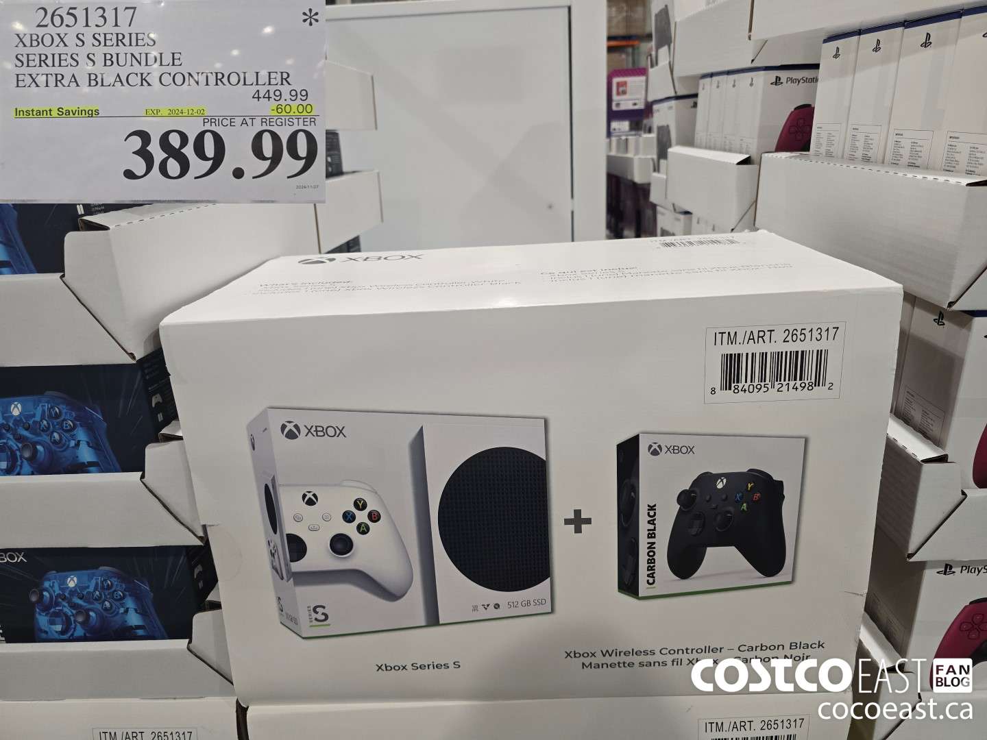 2651317 XBOX S SERIES SERIES S BUNDLE EXTRA BLACK CONTROLLER ($60.00 INSTANT SAVINGS EXPIRES ON 2024-12-02) $389.99