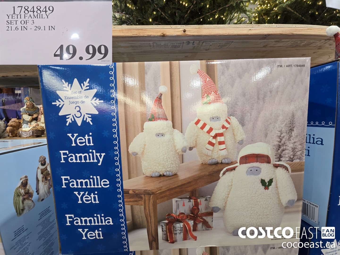 1784849 YETI FAMILY SET OF 3 21.6 IN - 29.1 IN $49.99