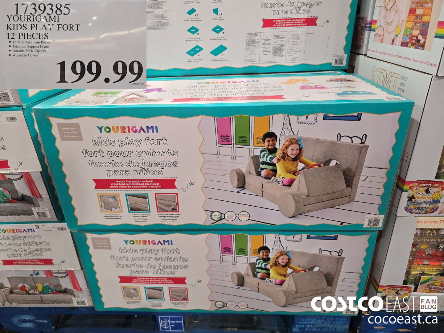 1739385 YOURIGAMI KIDS PLAY FORT 12 PIECES $199.99