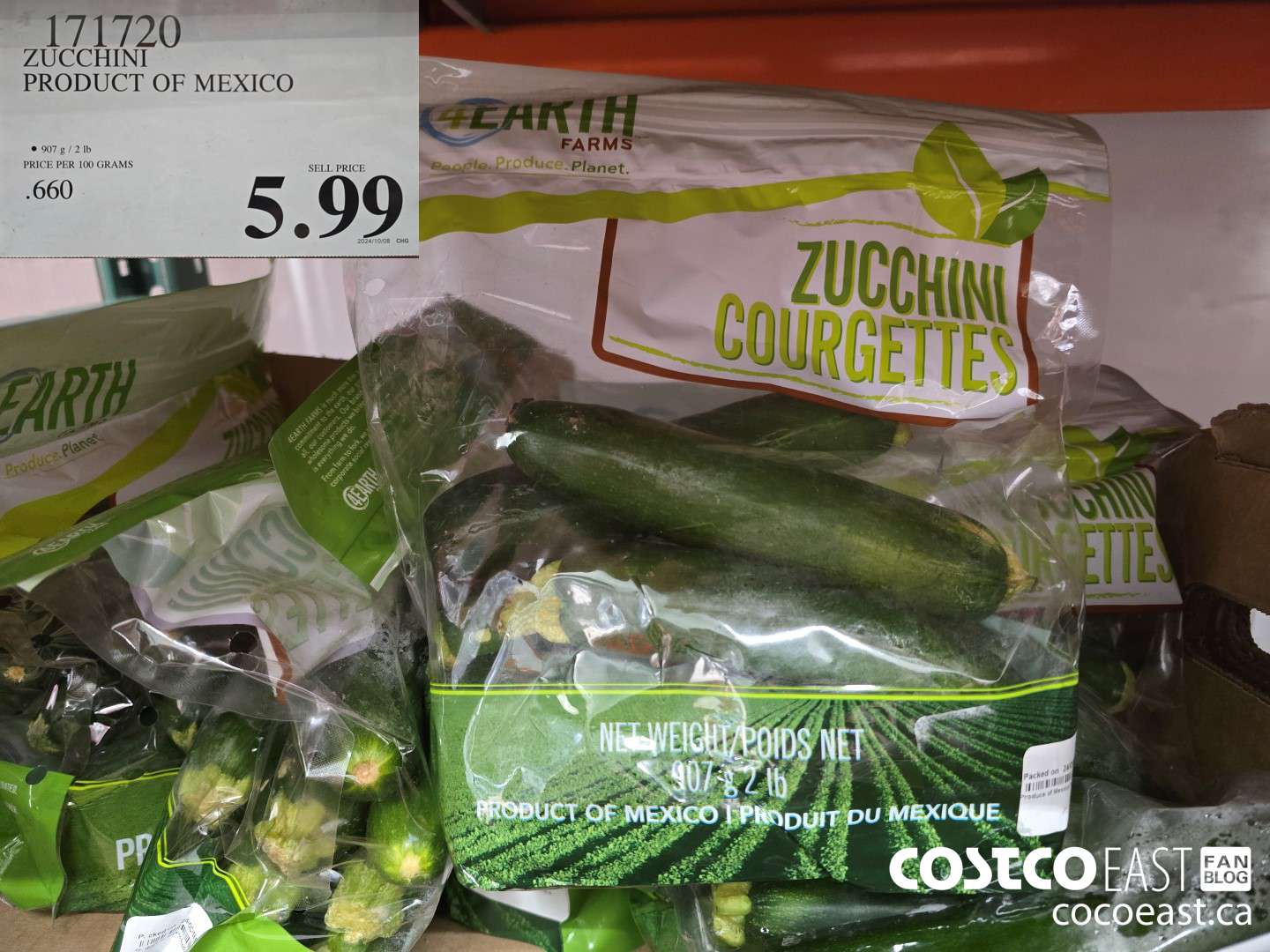 171720 ZUCCHINI PRODUCT OF MEXICO $5.99