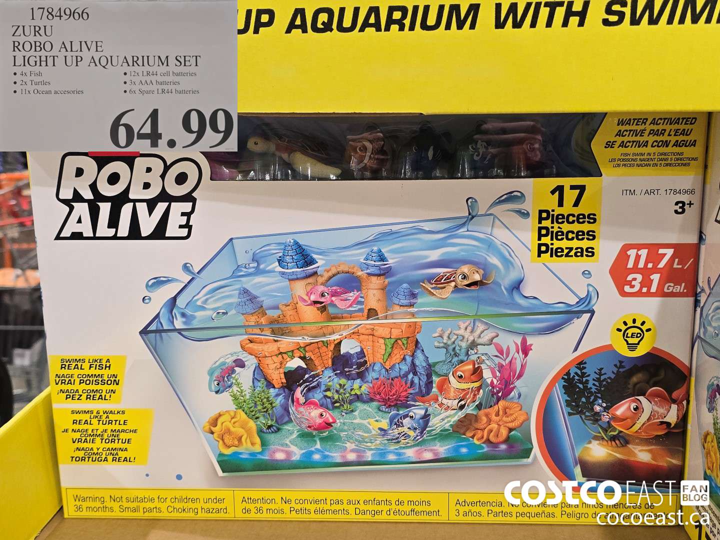 1784966 ZURU ROBO ALIVE LIGHT UP AQUARIUM SET $64.99