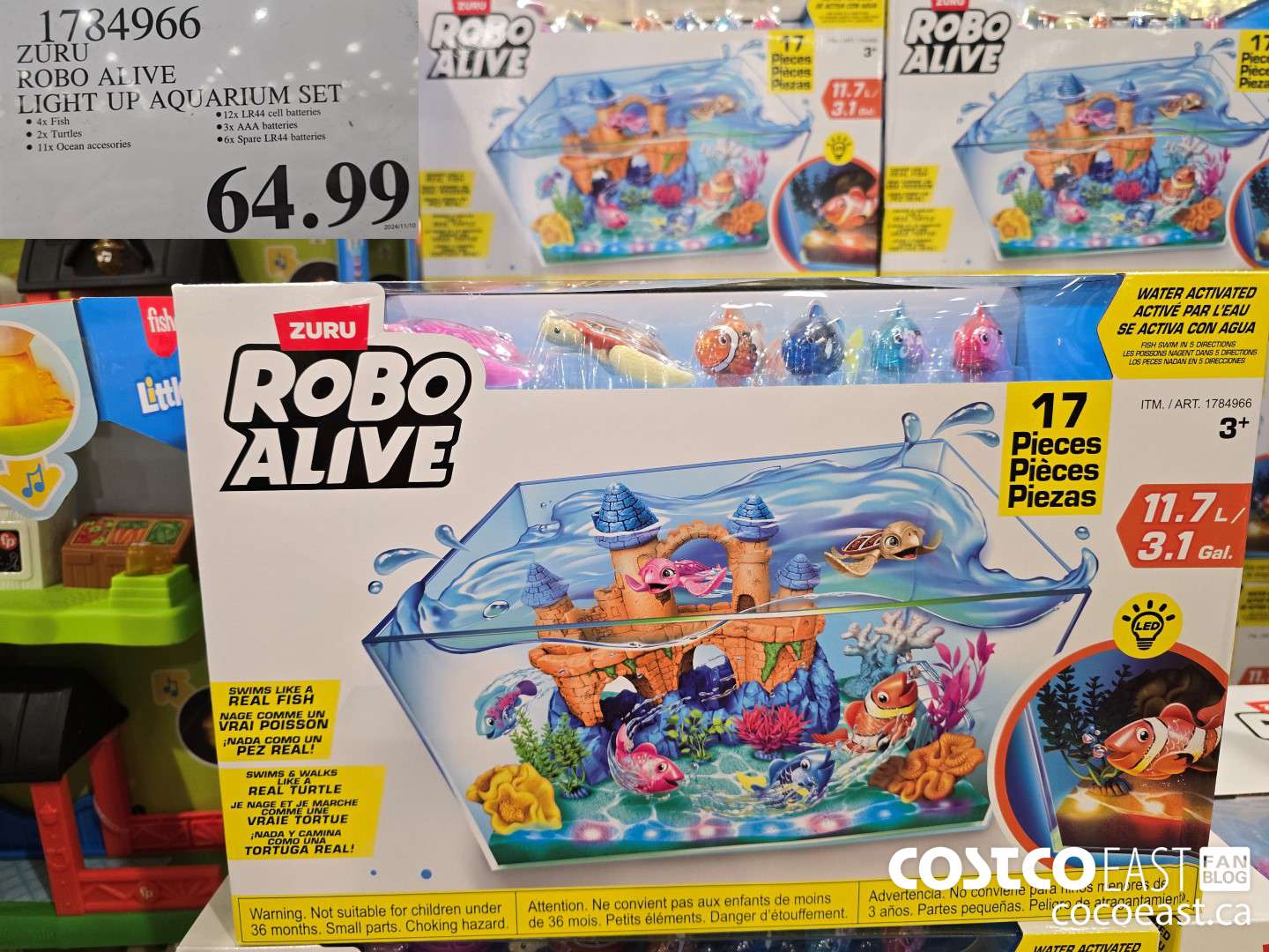 1784966 ZURU ROBO ALIVE LIGHT UP AQUARIUM SET $64.99