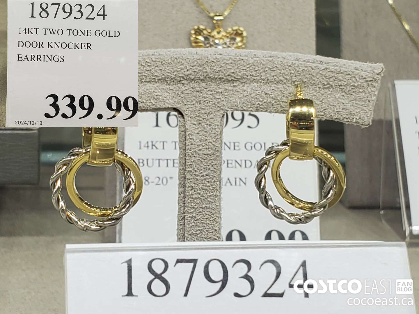 1879324 14KT TWO TONE GOLD DOOR KNOCKER EARRINGS  $339.99
