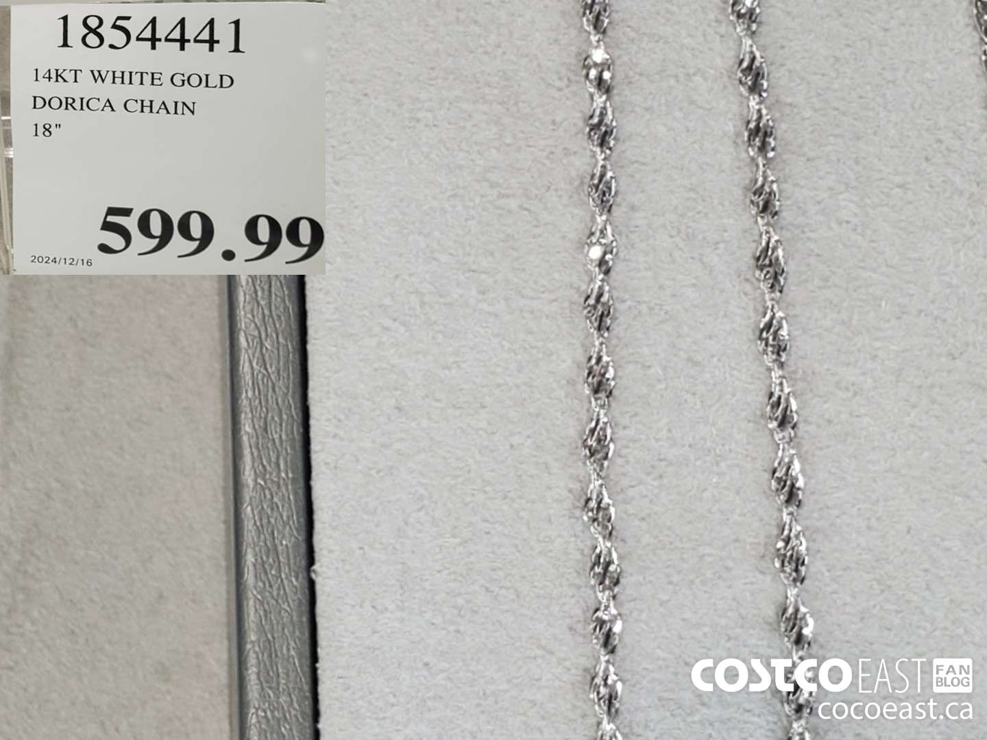 1854441 14KT WHITE GOLD DORICA CHAIN 18
