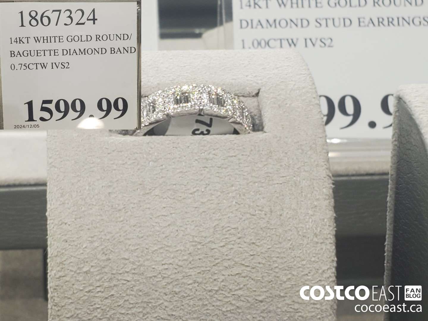 1867324 14KT WHITE GOLD ROUND BAGUETTE DIAMOND BAND 0.75CTW IVS2  $1599.99