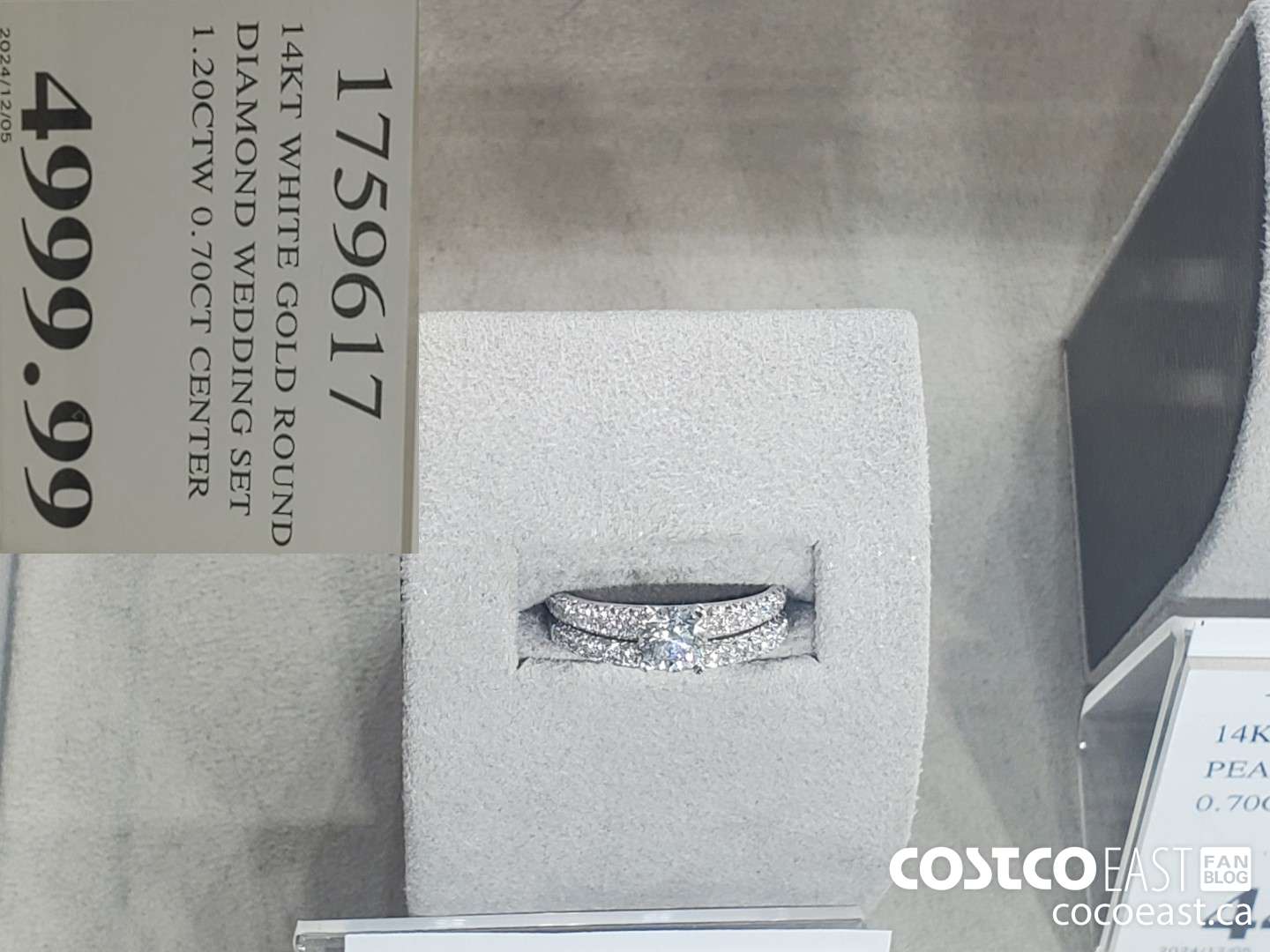 1759617 14KT WHITE GOLD ROUND DIAMOND WEDDING SET 1.2 CTW  $4999.99