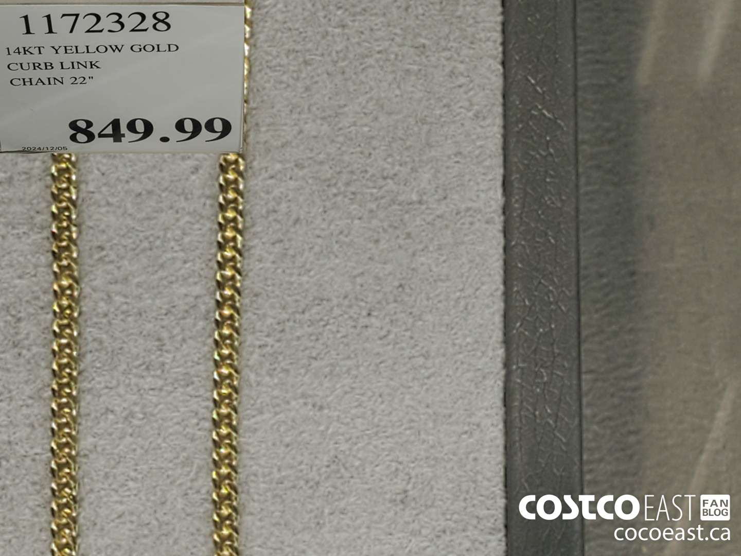 1172328 14KT YELLOW GOLD CURB LINK CHAIN 22