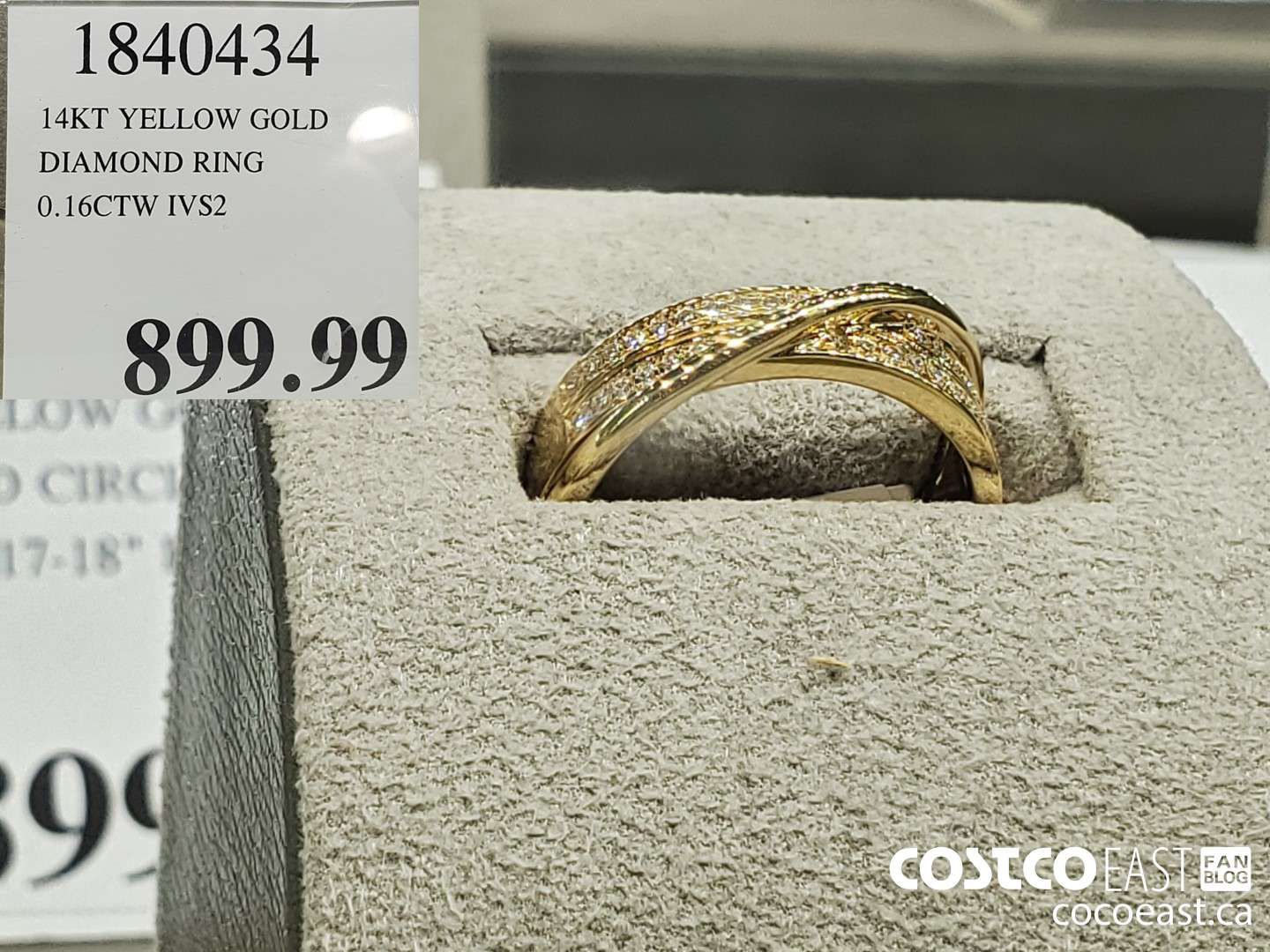 1840434 14KT YELLOW GOLD DIAMOND RING 0.16CTW IVS2  $899.99