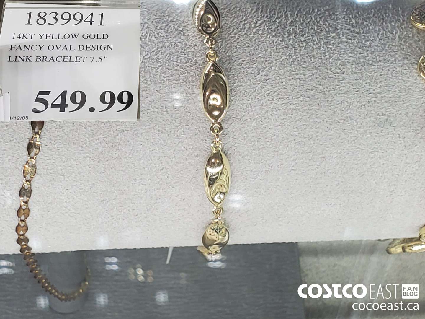 1839941 14KT YELLOW GOLD FANCY OVAL DESIGN PINK BRACELET 7.5