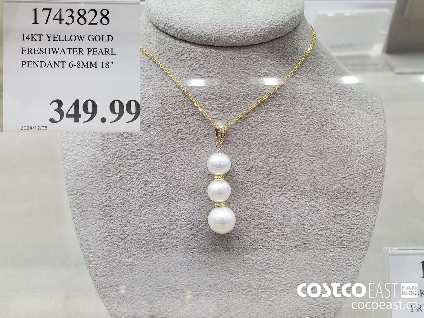 1743828 14KT YELLOW GOLD FRESHWATER PEARL PENDANT 6-8MM 18