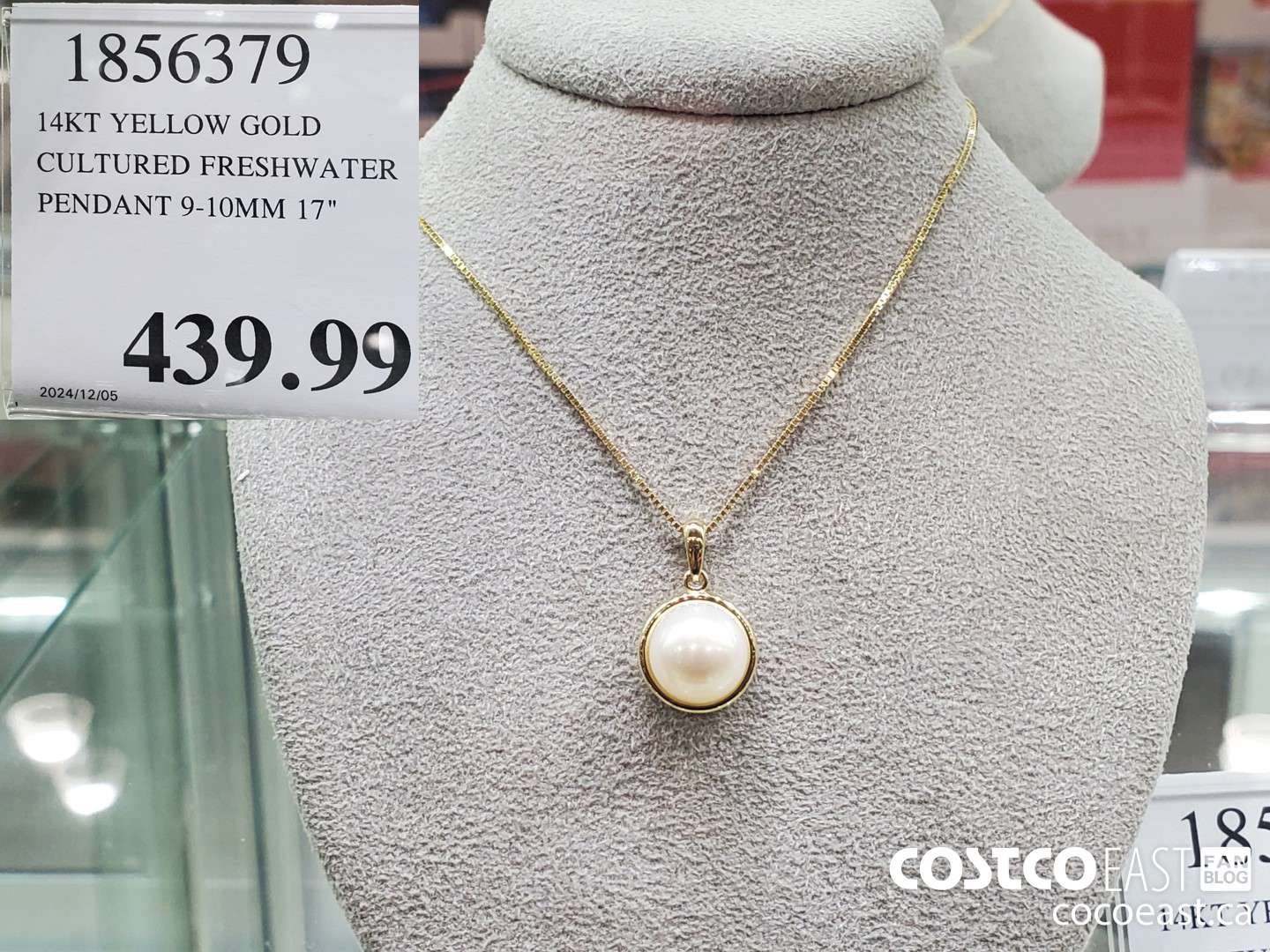 1856379 14kKT YELLOW GOLD CULTURED FRESHWATER PENDANT 9-10MM 17