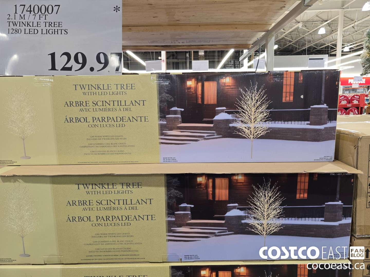 1740007 2.1M/7 FT TWINKLE TREE 1280 LED LIGHTS $129.97