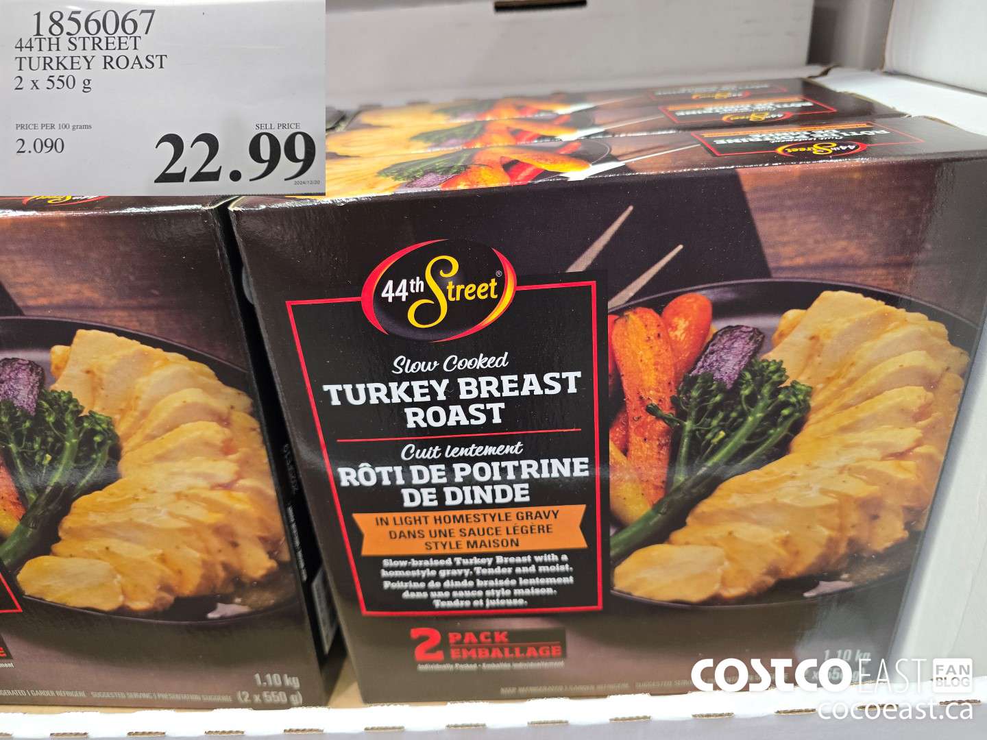 1856067 44TH STREET TURKEY ROAST 2 x 550 g $22.99