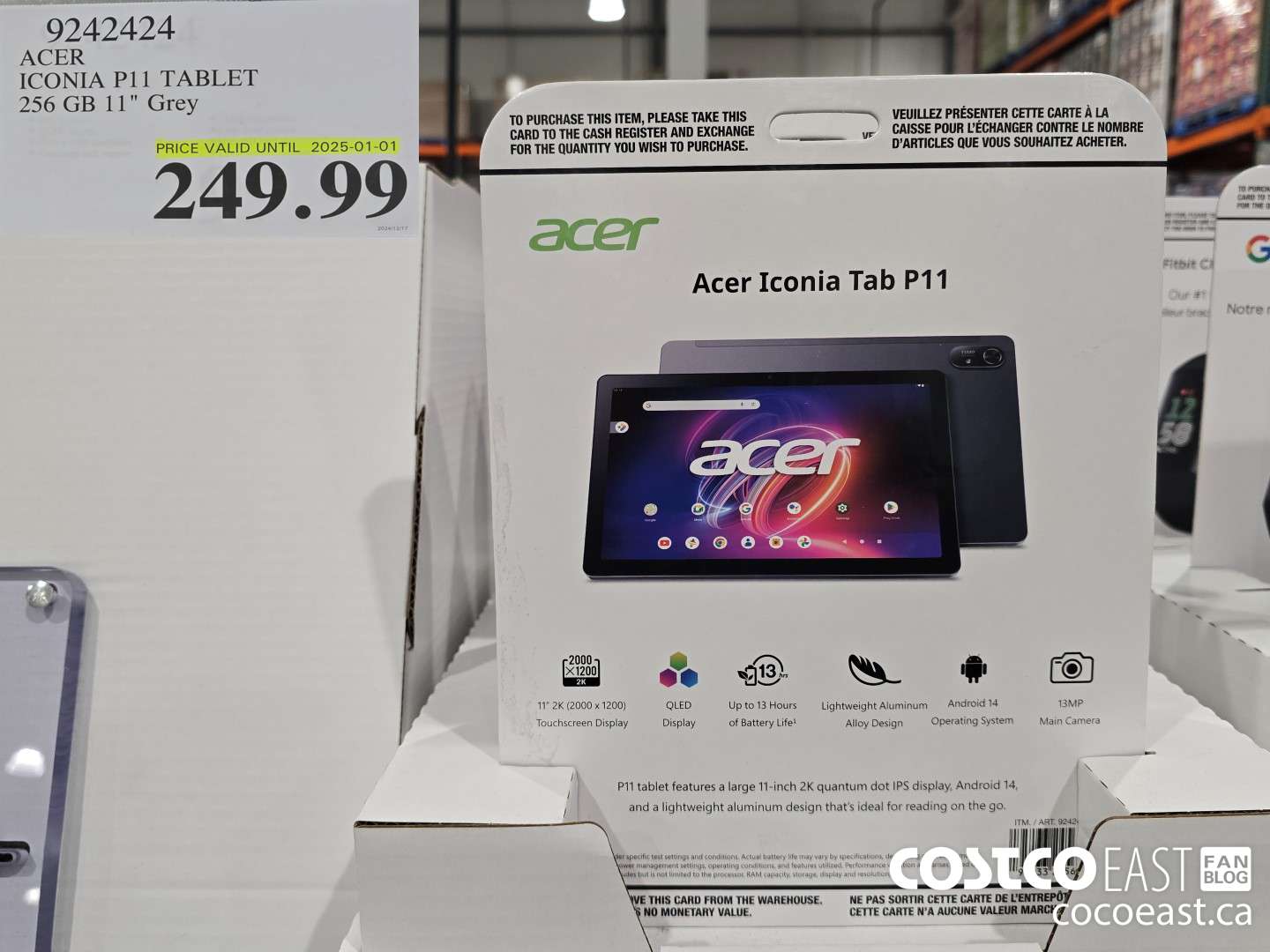 9242424 ACER ICONIA p11 TABLET 256GB 11